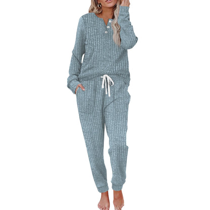 Two Piece Outfits for Women Lounge Sets Button Down Sweatshirt Sweatpants Sweatsuits Set with Pockets - Seldom Seen Styles
