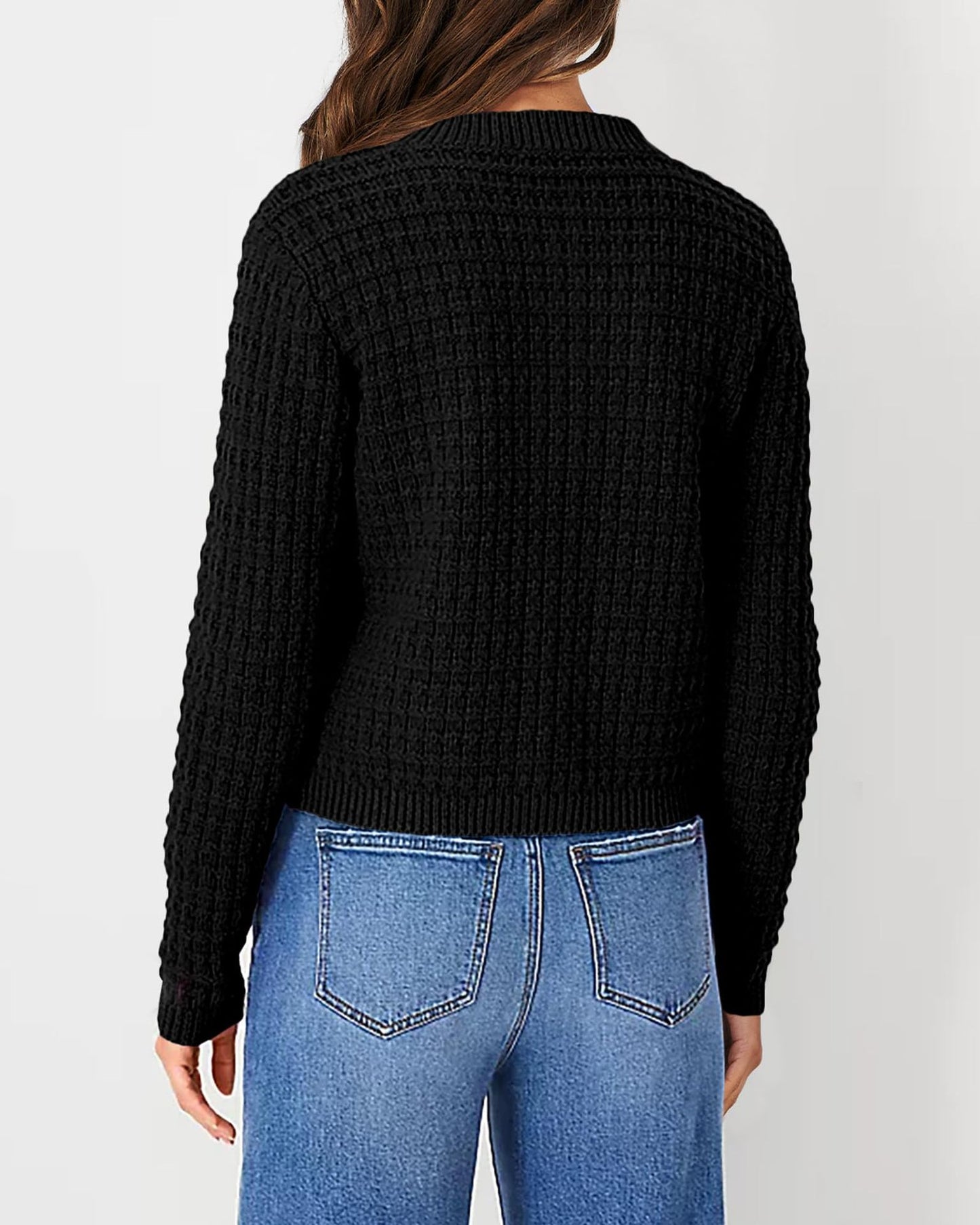 Women's Knit Cardigan Sweaters Casual Long Sleeve Open Front Button Down Trendy Jackets Outerwear