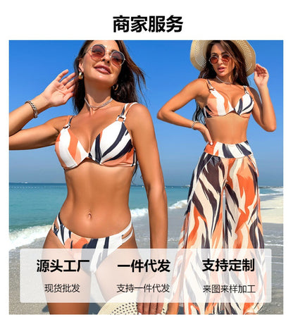 2025New Style Swimwear Adult Women's Swimsuit Hot Spring Three-Piece Set Swimwear swimwear Bikini Swimsuit