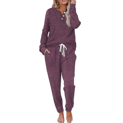 Two Piece Outfits for Women Lounge Sets Button Down Sweatshirt Sweatpants Sweatsuits Set with Pockets - Seldom Seen Styles