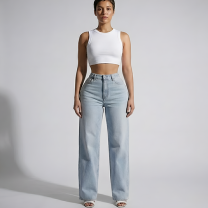 Original Butt Lifting Mid-Low Rise Straight-Leg Jeans