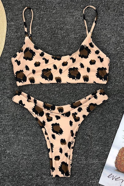 Leopard Print Bikini Set (Multicolor) - Dress In Beauty