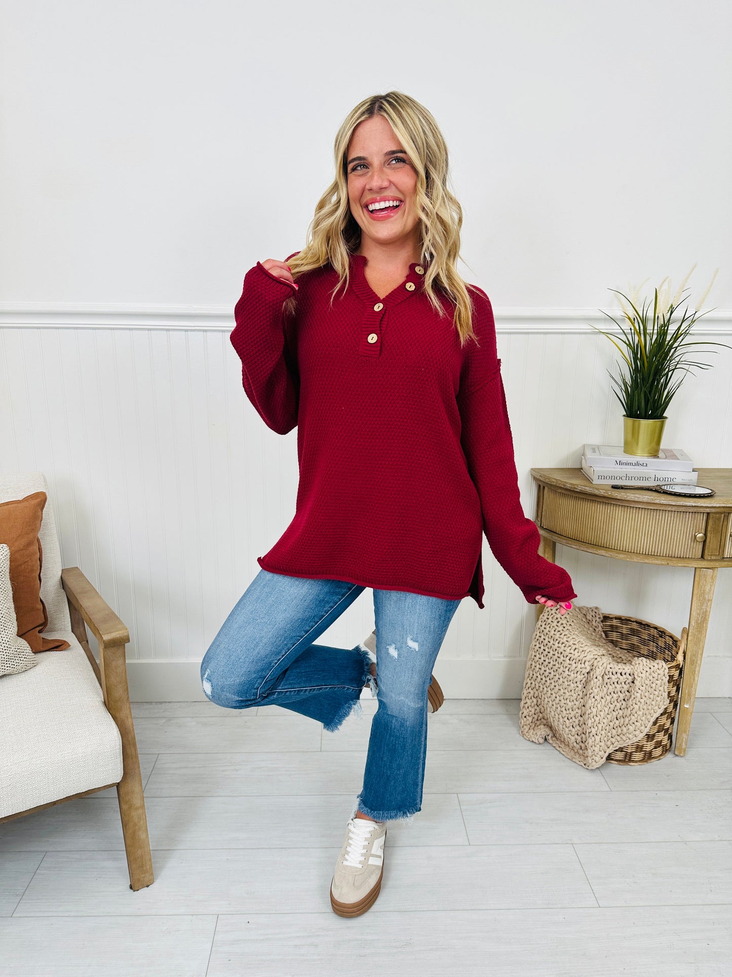 Reset Button Sweater- Multiple Colors! - Seldom Seen Styles