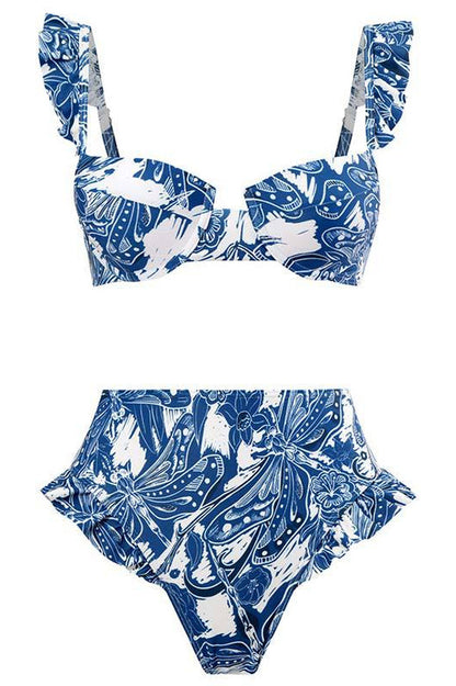 Ruffled Push Up Bikini Set - Seldom Seen Styles