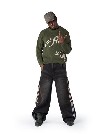 Echoes Knit Sweater Olive