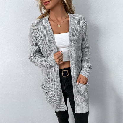 Women's Cardigans Lightweight Casual Lightweight Open Front Cardigan Long Sleeve Sweaters with Pockets - Seldom Seen Styles