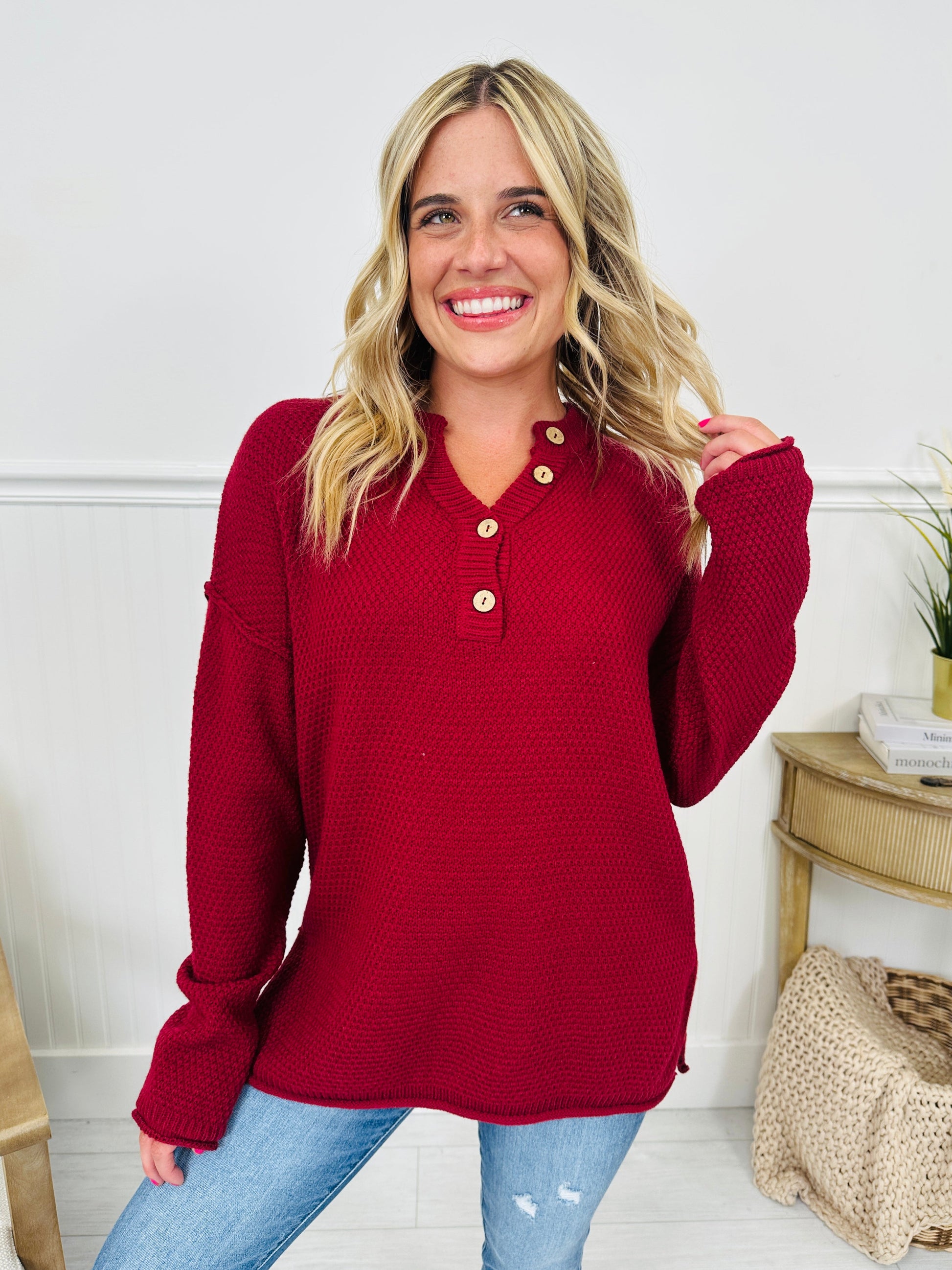 Reset Button Sweater- Multiple Colors! - Seldom Seen Styles