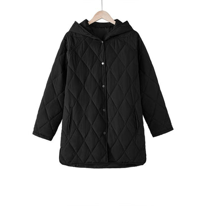 Puffer Jacket for Women,Lightweight Long Sleeve Button Hoodies Outerwear,Oversized Basic Casual Comfort Coats Tops,2025 Womenswear Fall Winter Outfits - Seldom Seen Styles