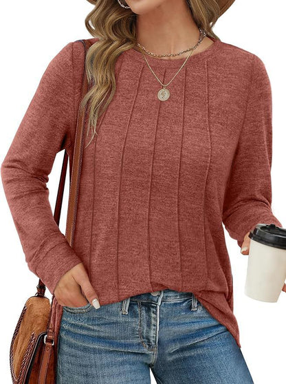 Long Sleeve Shirts for Women Lightweight Sweaters Fall Outfits 2025 Winter Clothing Dressy Casual Soft - Seldom Seen Styles