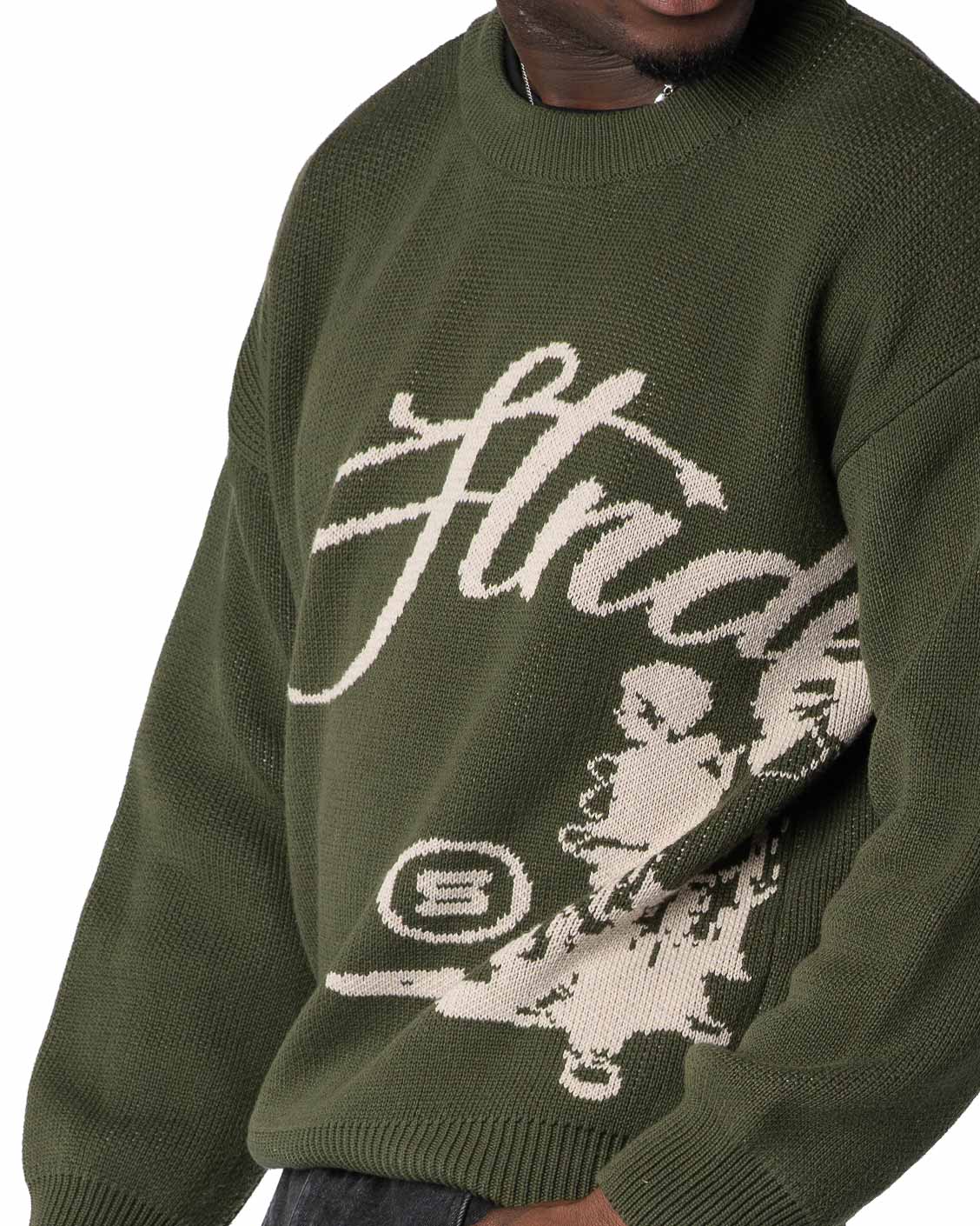 Echoes Knit Sweater Olive