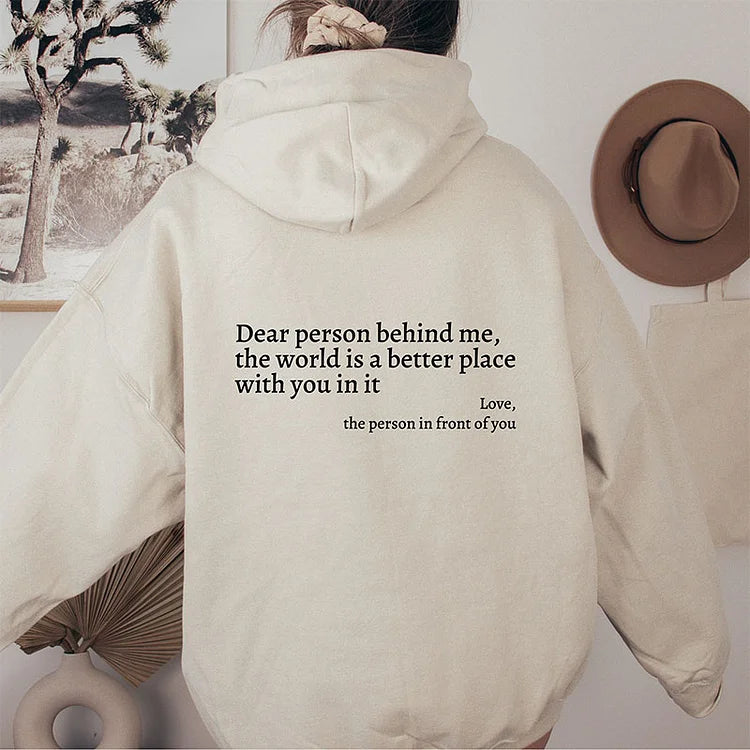 Dear Person Behind Me Sweatshirt - Seldom Seen Styles