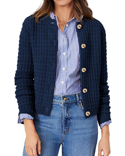 Women's Knit Cardigan Sweaters Casual Long Sleeve Open Front Button Down Trendy Jackets Outerwear