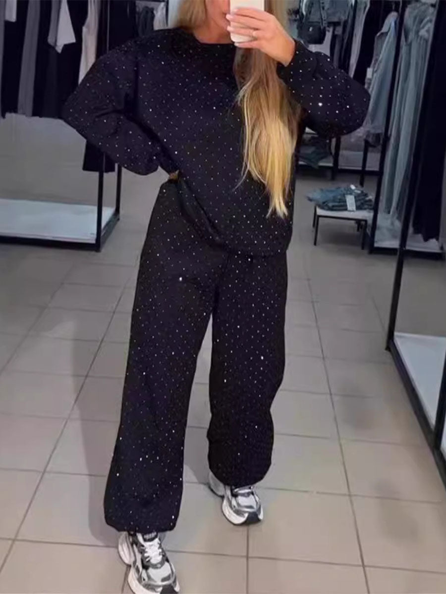 Sparkle Tracksuit Streetwear Lounge Set