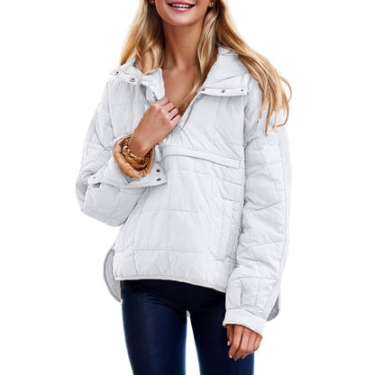 Womens Oversized Hooded Puffer Jacket Lightweight Pullover Hoodies Quilted Dolman Long Sleeve Warm Winter Coat - Seldom Seen Styles
