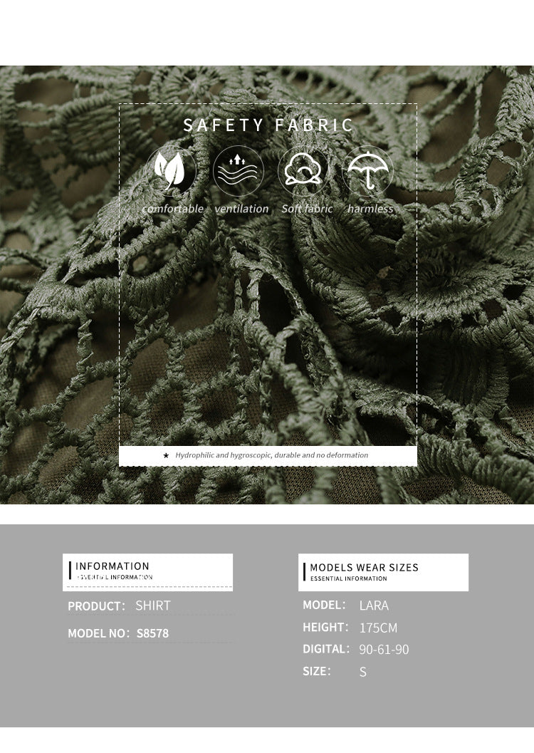 Women's Tank Tops Hollow Out Lace Boho Blouse Eyelet Embroidery Sleeveless Tops Shirts