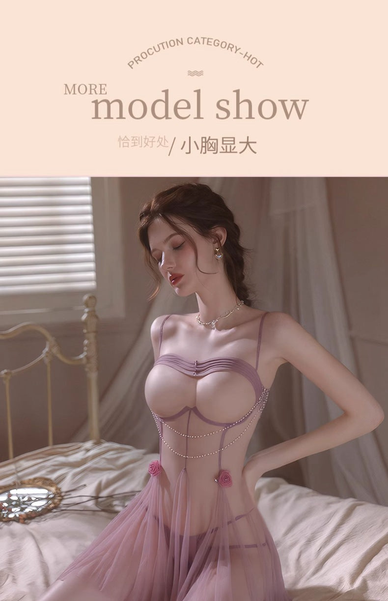 Jiumu Yade Sexy Lingerie Sexy See-through Underwire Nightdress Hot See-through Temptation Passion Nightgown Wholesale qqny - Seldom Seen Styles