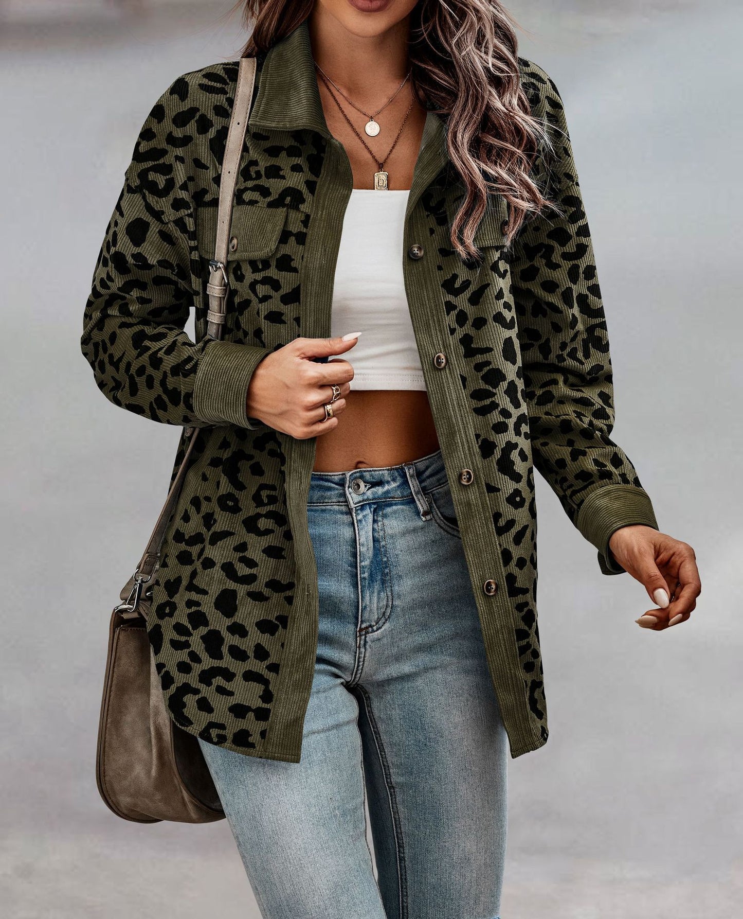 Womens Shacket Jacket Casual Leopard Print Cardigans Coat Oversized Button Down Long Sleeve Shirt 2024 Fashion Outfits - Seldom Seen Styles