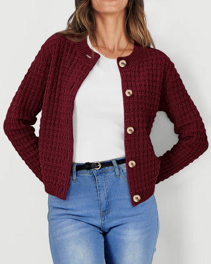 Women's Knit Cardigan Sweaters Casual Long Sleeve Open Front Button Down Trendy Jackets Outerwear