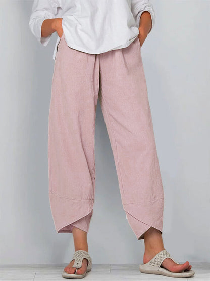 Women's Capri Pants Casual Summer Cotton Cropped Lounge Pants Trousers - Seldom Seen Styles