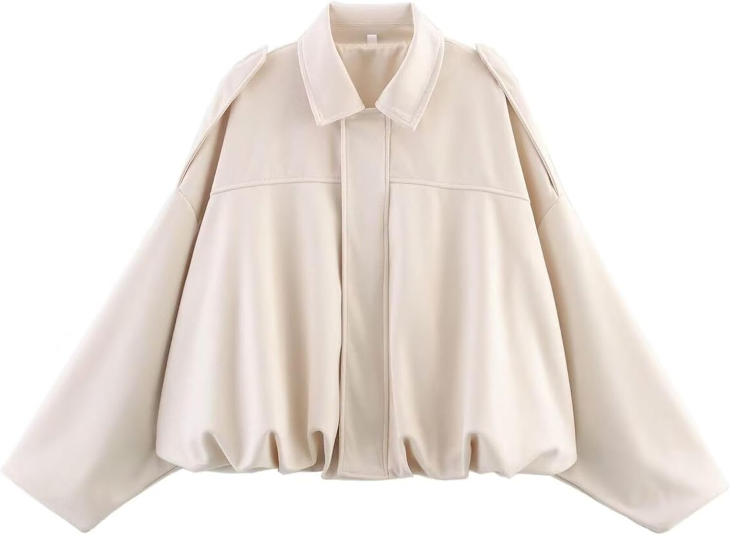 Women's Faux Suede Bomber Jacket Spring Lapel Pilot Coat Casual Oversized Long Sleeves Trendy Streetwear Outerwear - Seldom Seen Styles