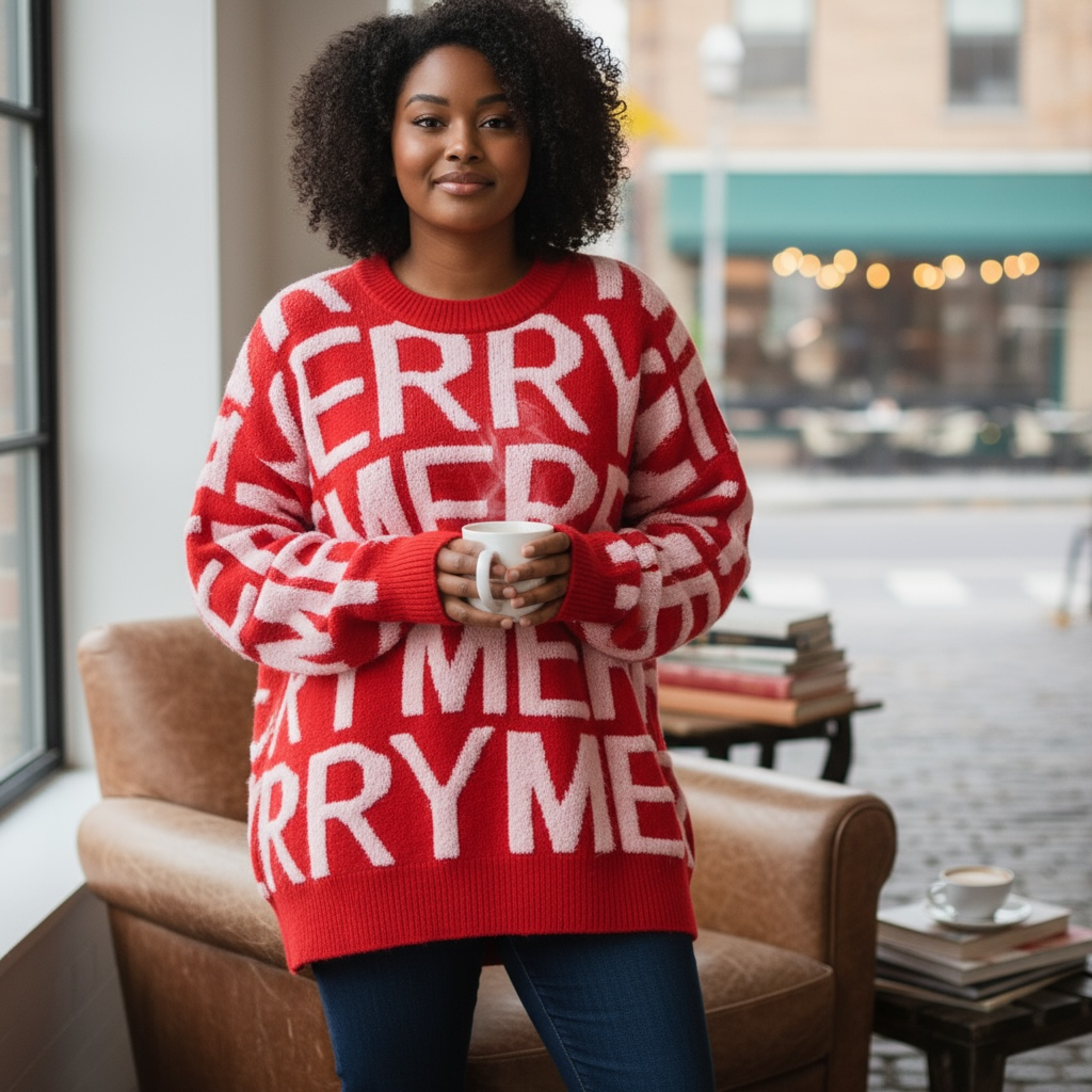 Oversized Merry Sweater - Seldom Seen Styles
