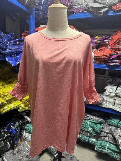 Women's 2025 Fashion Tops 3/4 Sleeve T-Shirts Cute Crewneck Basic Business Tees Blouses Casual Summer Wear Super Soft Breathable Fabric - Seldom Seen Styles