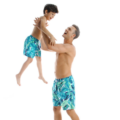 Family Matching Bathing Suits Leaves Print 2 Pieces Swimsuits Sets Couples Swimwear Ruffle Mommy and Me Bathing Suits
