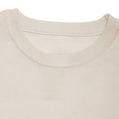 Women's Cute Aesthetic Heart Cream Sweaters Trendy Fall Pullover Crewneck Long Sleeve Soft Knitted Sweater Top