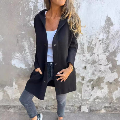 Women Single-Breasted A-Lined Winter Coat Mid Long Wool Blend Coat - Seldom Seen Styles