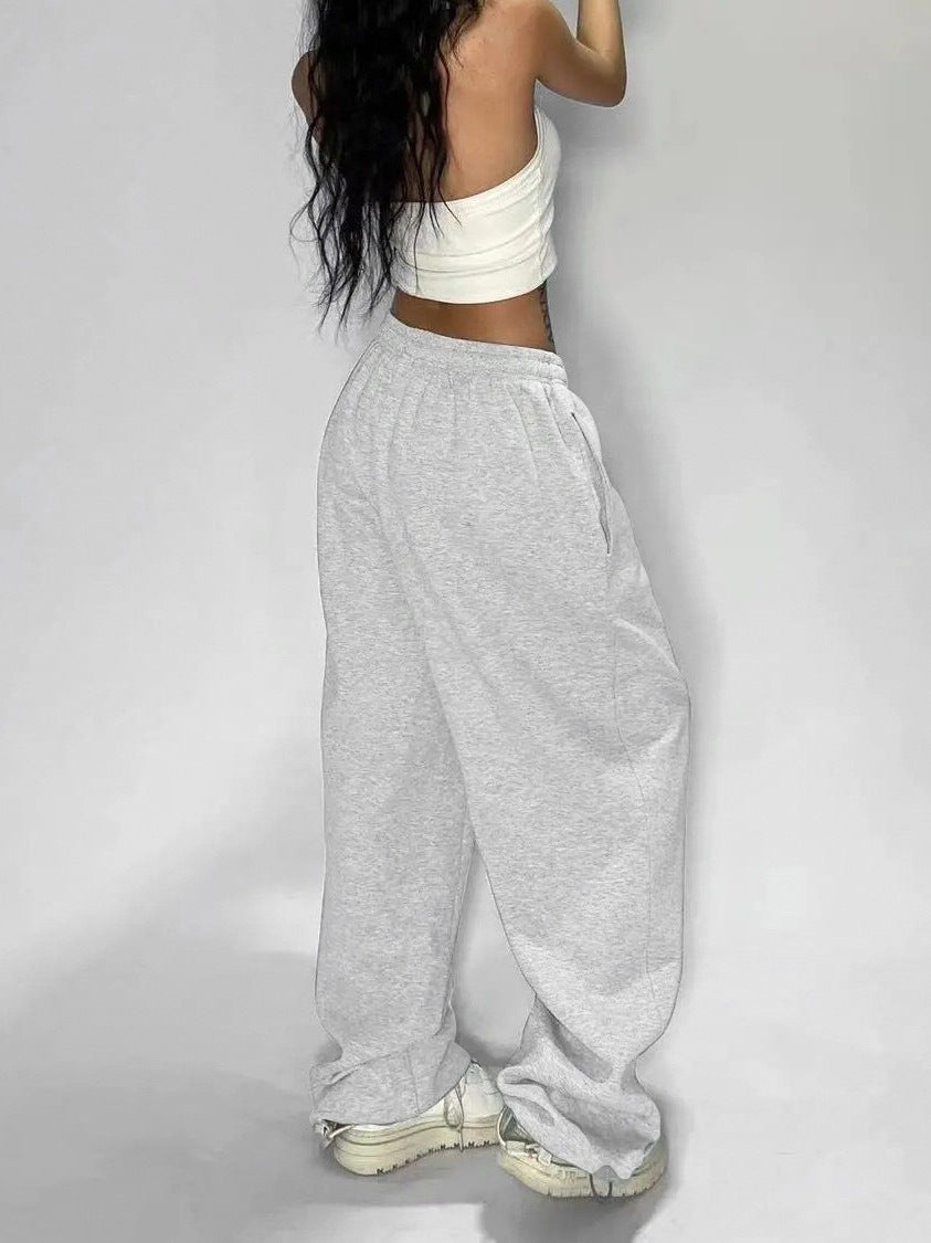 Women's Fleece Lined Sweatpants Winter Warm Wide Leg Sweat Pants Baggy Casual Pants with Pockets - Seldom Seen Styles