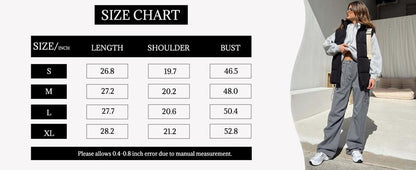 Women's Winter Oversized Puffer Vest Lightweight Stand Collar Flysleeve Insulated Padded Puffy Jackets Coat with Pockets Outerwear Casual Zipper Tops Black Fitted Minimalist FallFreshness - Seldom Seen Styles