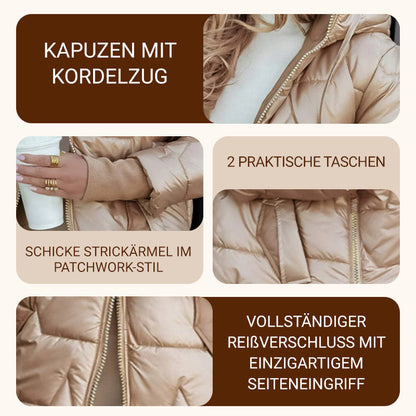 Damen Winter Warme Kapuzen-Mantel in mittlerer Länge