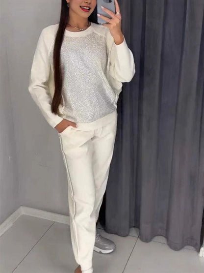 Sparkle Chic Hoodie Jogger Set