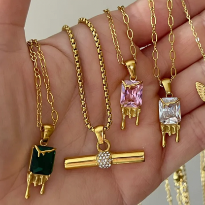 ALICE 18K GOLD PLATED CHARM NECKLACE - Seldom Seen Styles