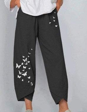 Women's Capri Pants Casual Summer Cotton Cropped Lounge Pants Trousers - Seldom Seen Styles