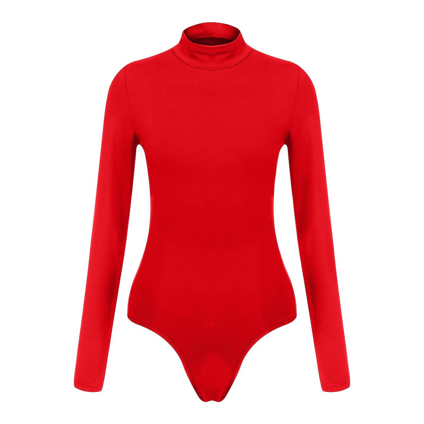 Women's Sexy Square Neck Bodysuit Long Sleeve Double Lined Shirt Tops