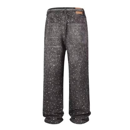 VYBES Rhinestone Baggy Pants