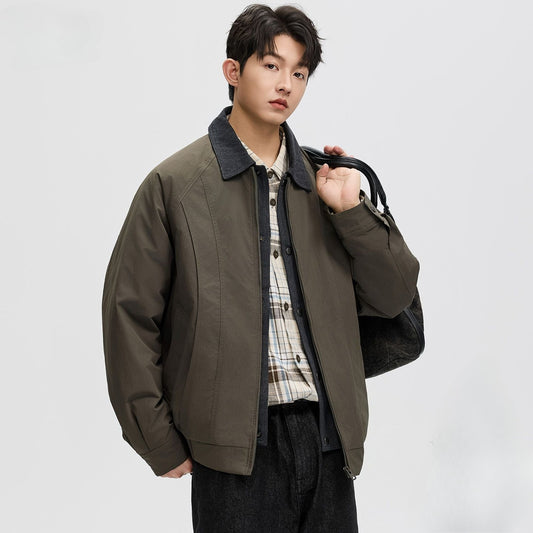 new winter men's down jacket 90 duck down two fashion trend coat lapel outdoor jacket