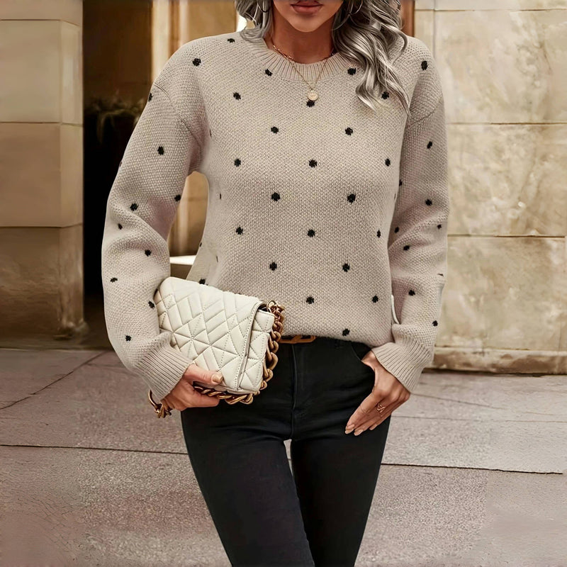 STELLA - POLKA DOT KNITTED SWEATER - Seldom Seen Styles