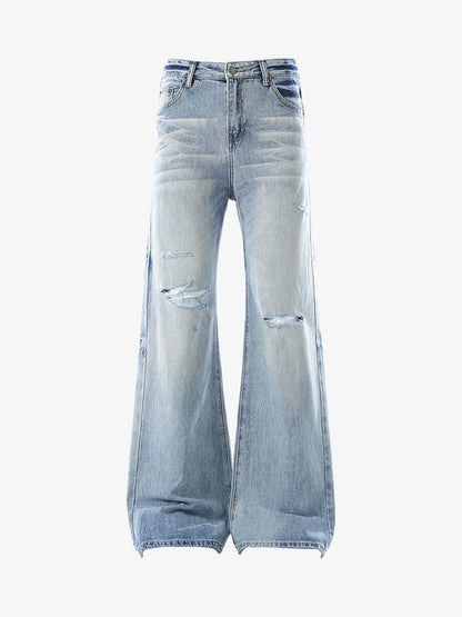 Denim Ripped Washed Distressed Jeans