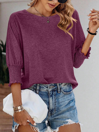 Women's 2025 Fashion Tops 3/4 Sleeve T-Shirts Cute Crewneck Basic Business Tees Blouses Casual Summer Wear Super Soft Breathable Fabric - Seldom Seen Styles