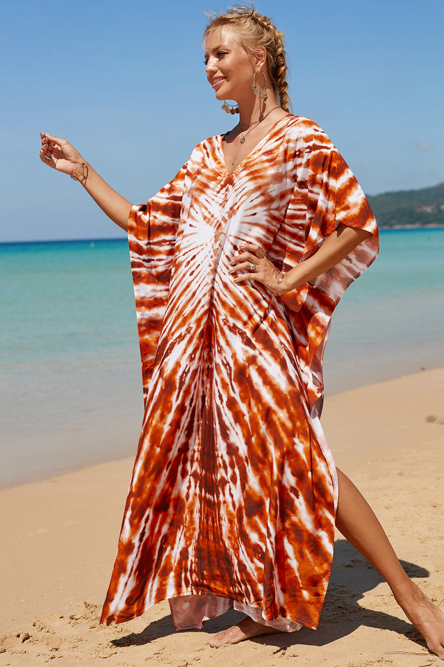 Tropical Pattern Kimono Blouse ( 29 Colors ) | Dress In Beauty