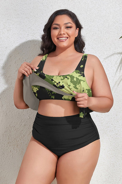 (L-4XL) Floral High Waist Bikini Set - Seldom Seen Styles