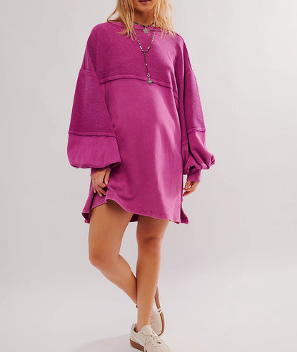 Women's Summer Loose T-Shirt Star Patch Long Sleeve Crew Neck Casual Tops Streetwear - Seldom Seen Styles