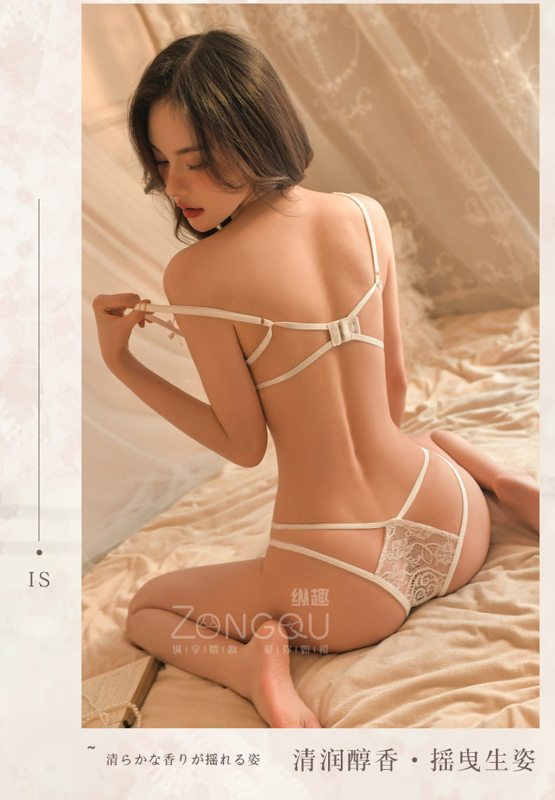 Lingerie Sexy Hollow Out Bodysuit Women See-through Uniform Passionate Temptation Open Crotch Strap Nightdress - Seldom Seen Styles