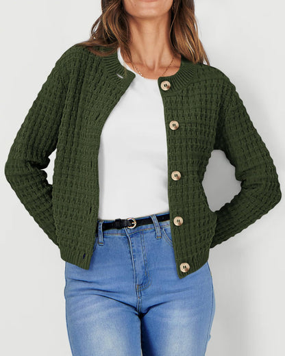 Women's Knit Cardigan Sweaters Casual Long Sleeve Open Front Button Down Trendy Jackets Outerwear