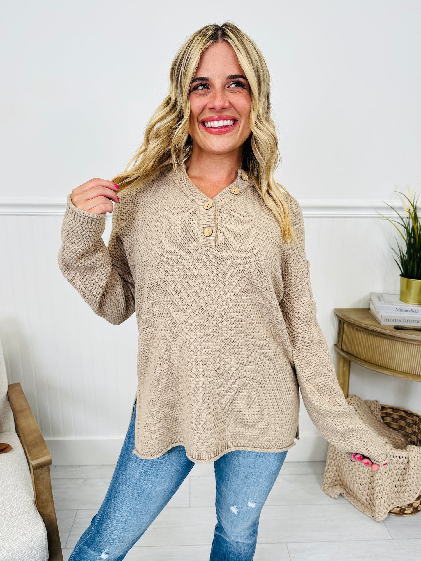 Reset Button Sweater- Multiple Colors! - Seldom Seen Styles