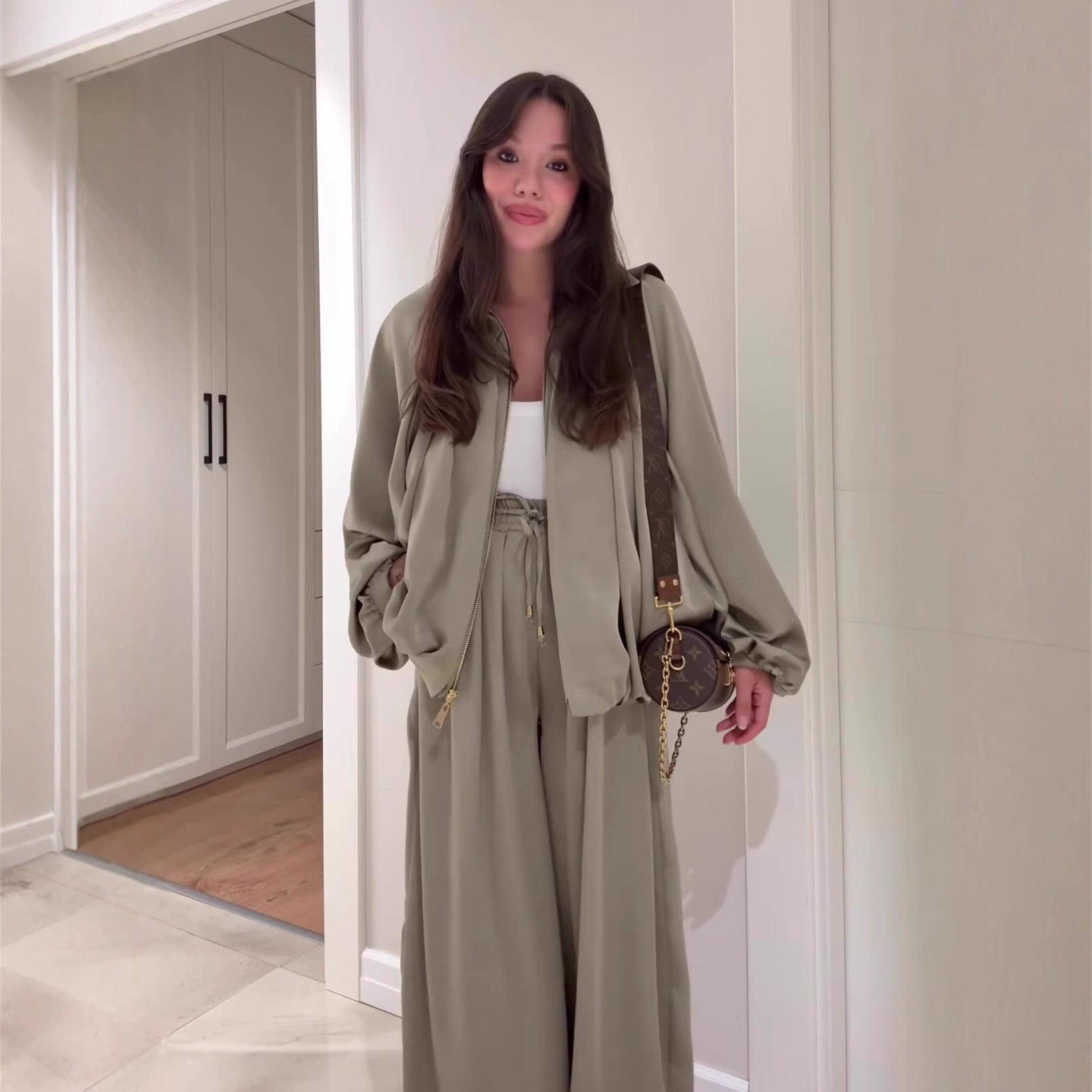 Womens Brown Suits – Designer Pant Suits for Women, Chocolate Brown Two Piece Set, Going Out Pant Set - Seldom Seen Styles