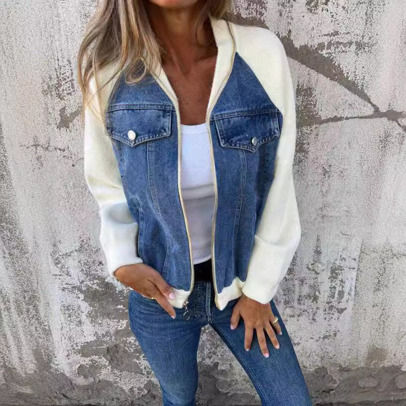 Casual V-neck Zipper Jacket - Seldom Seen Styles