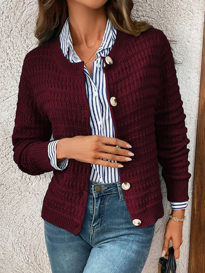 Women's Knit Cardigan Sweaters Casual Long Sleeve Open Front Button Down Trendy Jackets Outerwear